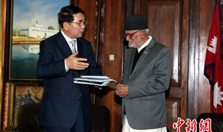 尼泊尔总理会见中科院院长白春礼